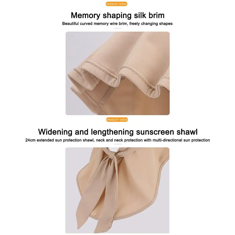 

New Sun Protection Sun Hat Anti-UV Sunshade Wide Brim Agricultural Work Hat Neck Protection Foldable Bucket Hat Women Men