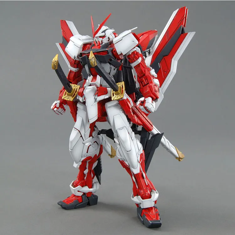 Original Bandai Mg 1/100 Red Undine Revamp Assembly Gundam Red Confusion Collectible Anime Action Figure Model Toys Gifts