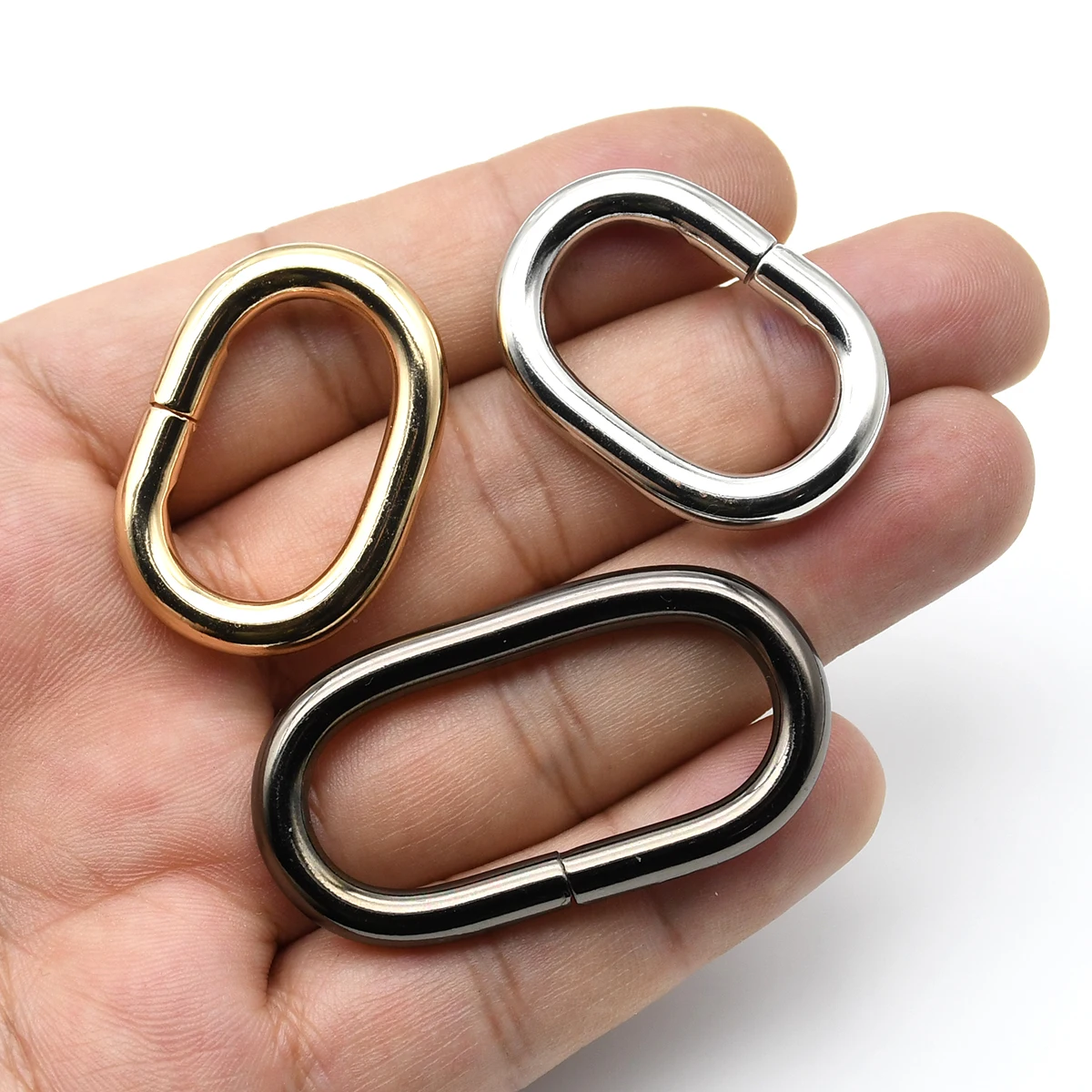 Metal Bag Strap Adjuster Loop Oval O Ring Buckle Leathercraft Bag Parts Strap Belt Webbing Garment Hardware Accessories