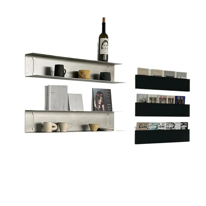 

Stainless steel wall shoe rack, bag display rack, store storage baffle