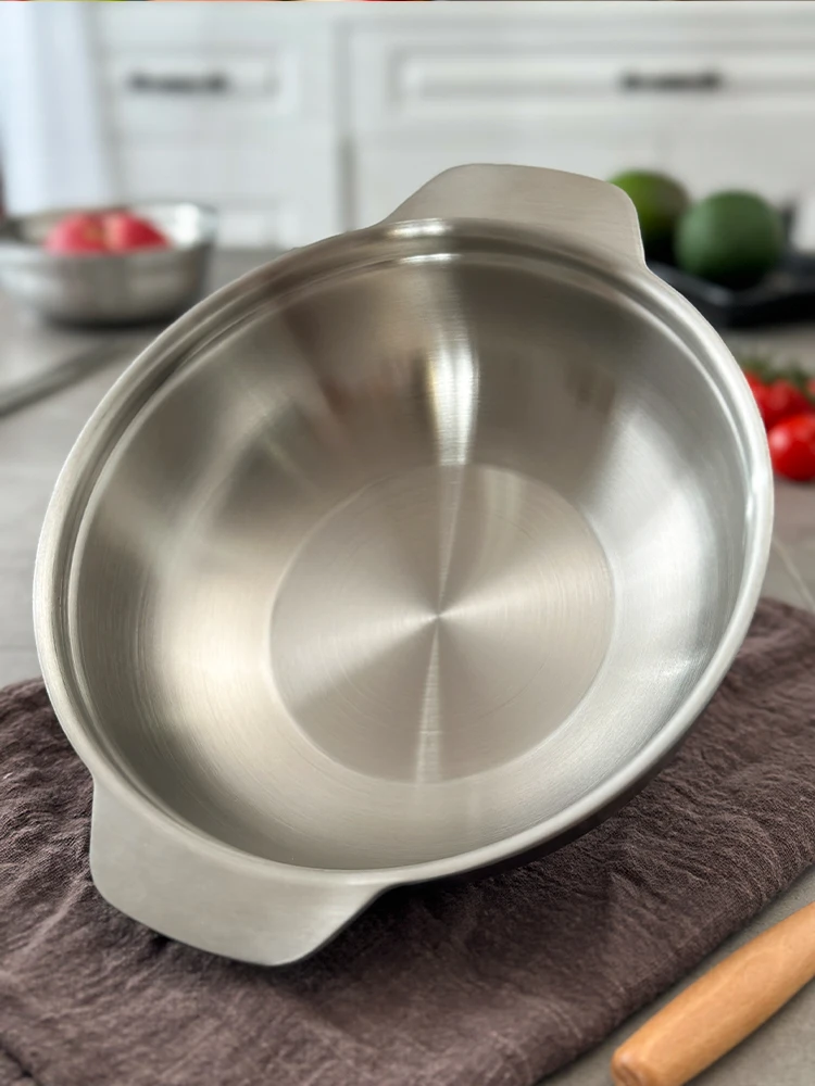 

Thiened Double Ear 304 Stainl Steel Food ade Bowls with Lid Children Meal Bowls Two Use Bowls for Ramen Salad Sted ...
