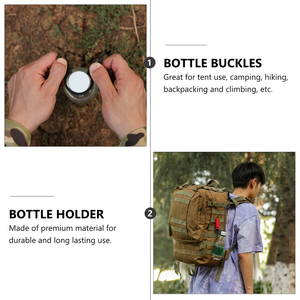 

16 Pcs Water Bottle Hanger Outdoor Gear Clip Band Hanging Nylon Webbing Strap Buckles Holder