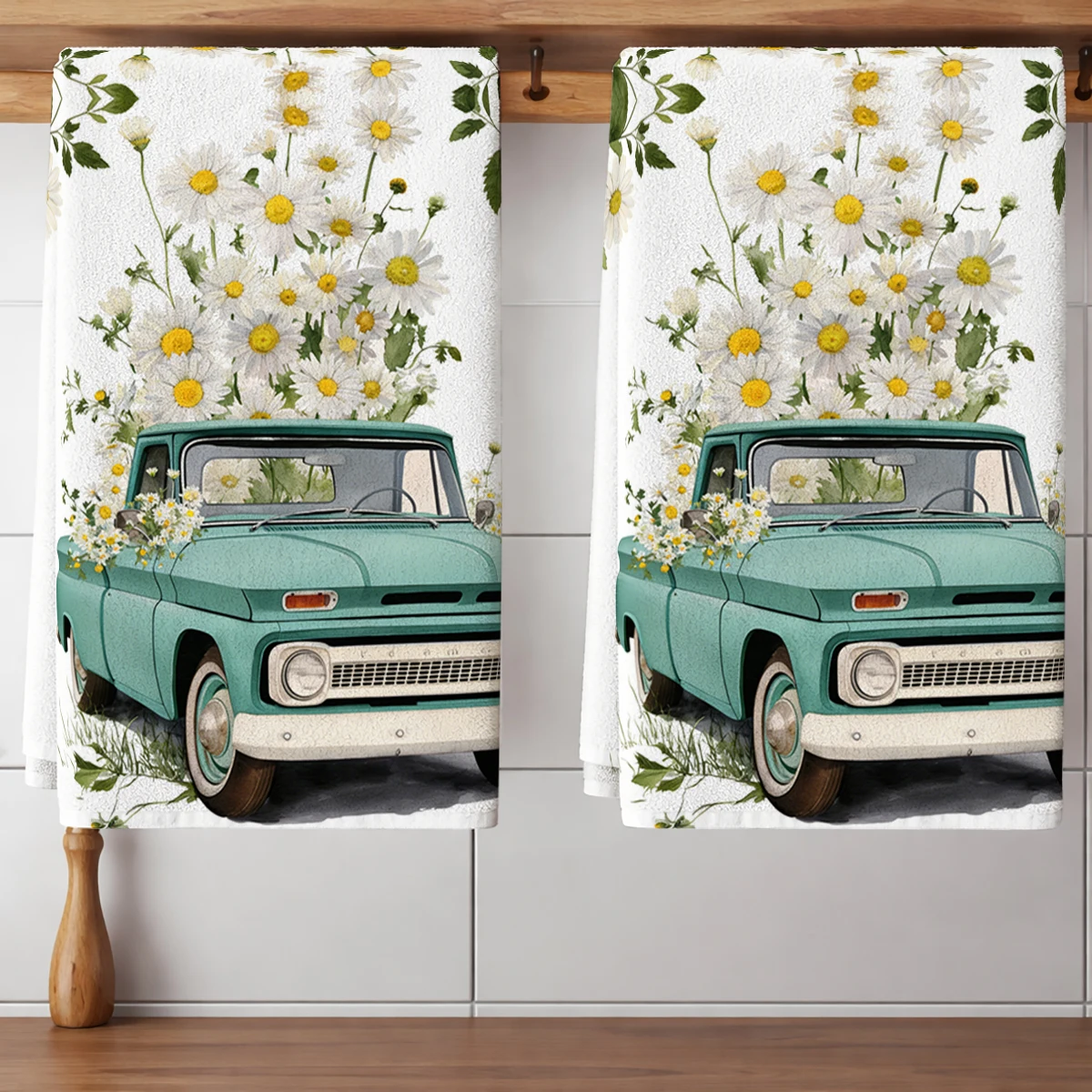 

2PCS Soft Absorbent Kitchen Towels Dish Towel vehicle Dish Cloths Holiday Dry Cloth For Kitchen Home