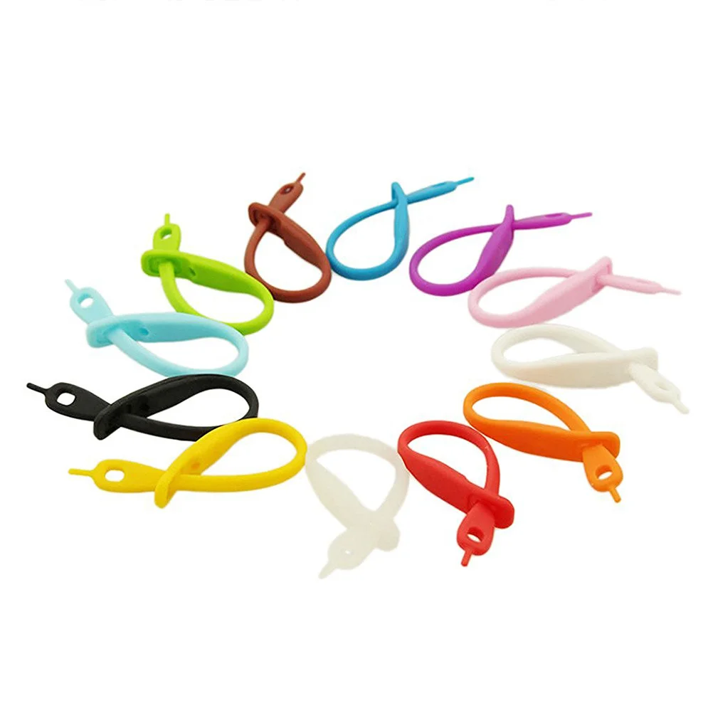 

12pcs Silicone Strip Tags Wine Glass Drink Markers Beer Mug Identifier Party Home Bar Use High Quality Random Color
