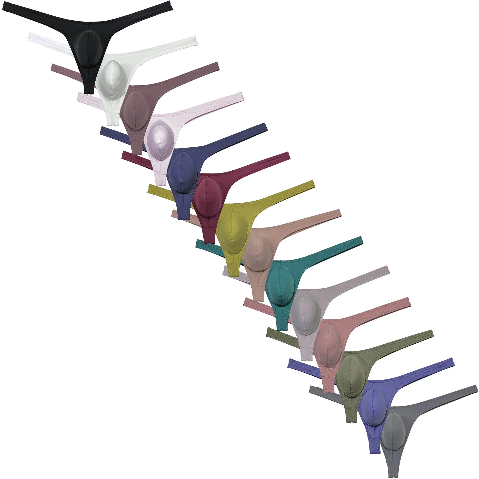 

Men's Underwear Sexy Thong Contour Pouch Tangas Bikini Man Low Rise Beach Briefs Underpants Comfy String Thong Solid Smooth