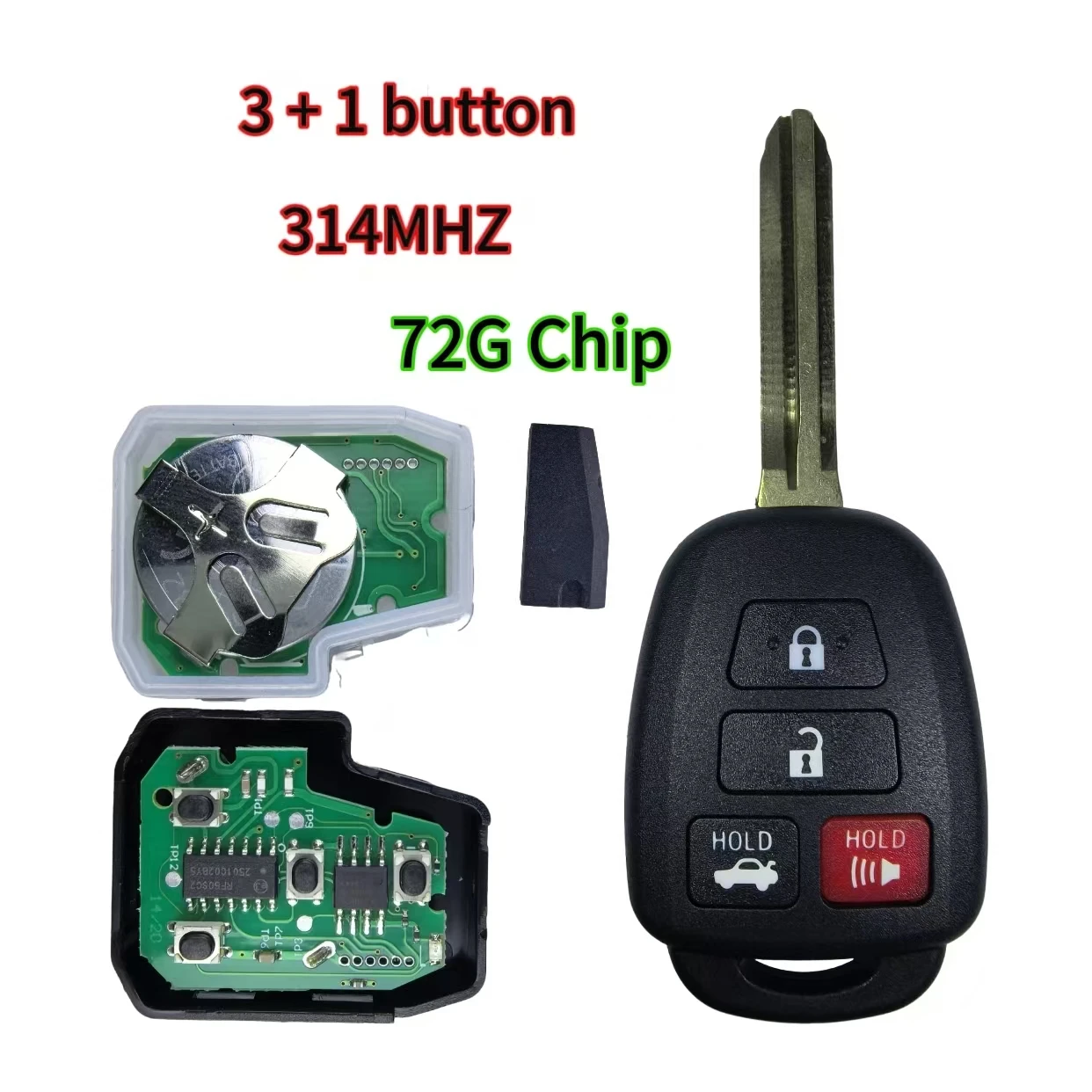Jingxin HYQ12BEL/HYQ12BDM/HYQ12BDP 89070-02880 72G/H-8A Chip 314,3MHz Autoschlüssel/Gehäuse für Toyota Camry Corolla 2012-2017 – Detail 13