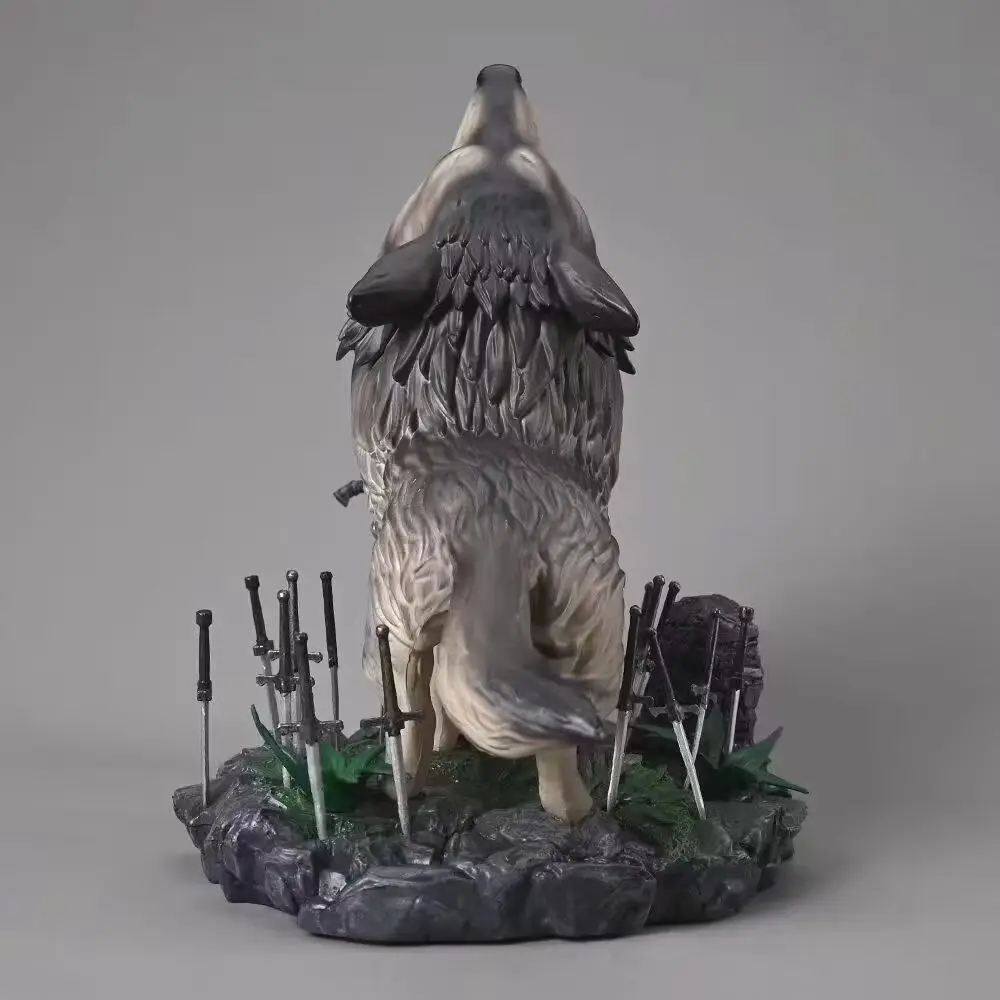 Dark Souls the Great Gray Wolf Sif Figural 21 سم نموذج دمية عرض لعبة ديكور