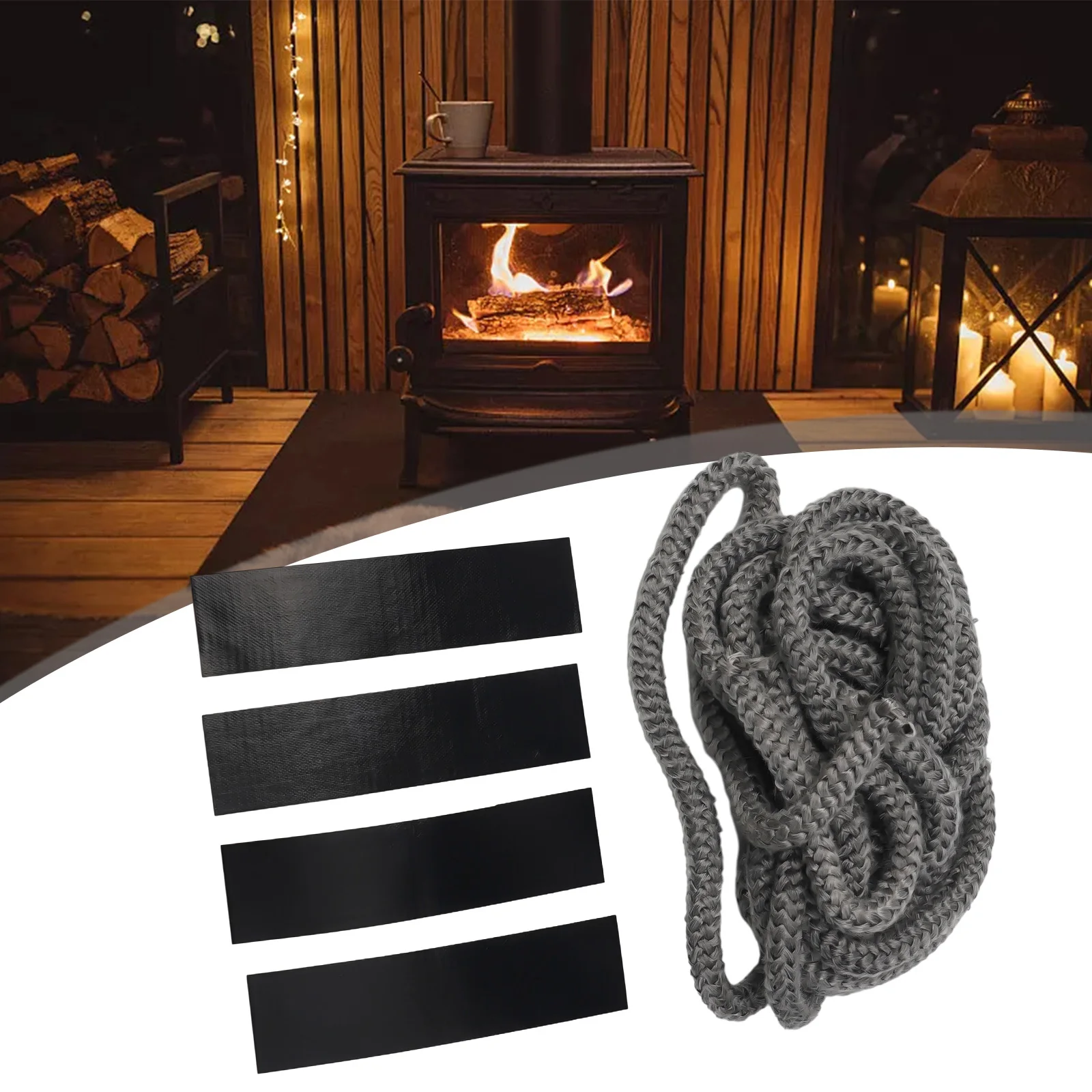 Premium Fiberglass Stove Fire Rope Long Lasting Door Gasket for Wood Burning Stoves Diameter 9mm Length 3 Meters