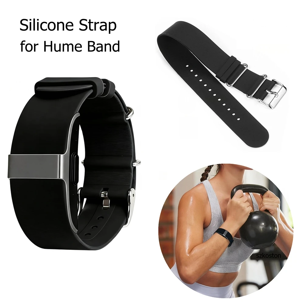 

Silicone Strap for Hume Band with Soft & Comfortable Silicone 20mm Closure Wristband for Fitness Tracker & Activity Monitor