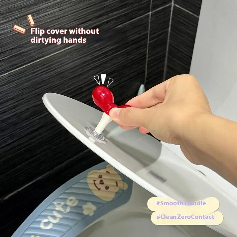 لطيف عقدة غطاء المرحاض رافع Dir اليد الحرة حمام المرحاض مقبض الأوساخ قبل أداة أداة التنظيف المنزلية