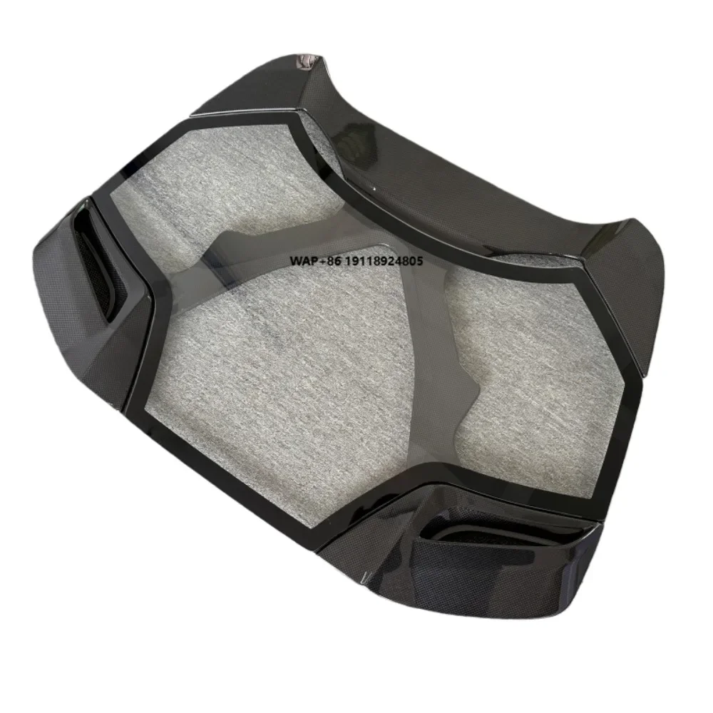 Capisto Style Transparent Rear Hood Perfect Body Kit for Upgrading 488GTB with 3K Flat Textured Dry Carbon Fiber