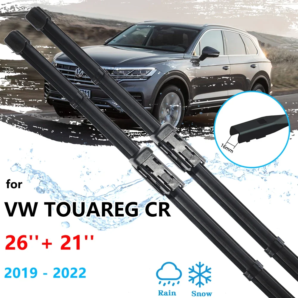 

For Volkswagen VW Touareg CR 2019 2020 2021 2022 Wiper Blades Brushes Cutter Window Windscreen Windshield Cleaning Accessories