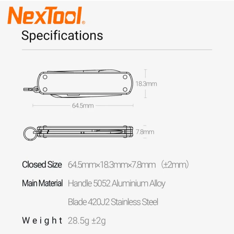 

Многофункциональный мини-нож NexTool 4 в 1: складные ножницы, мини-отвертка, карманный нож, креативный инструмент, пилка для ногтей