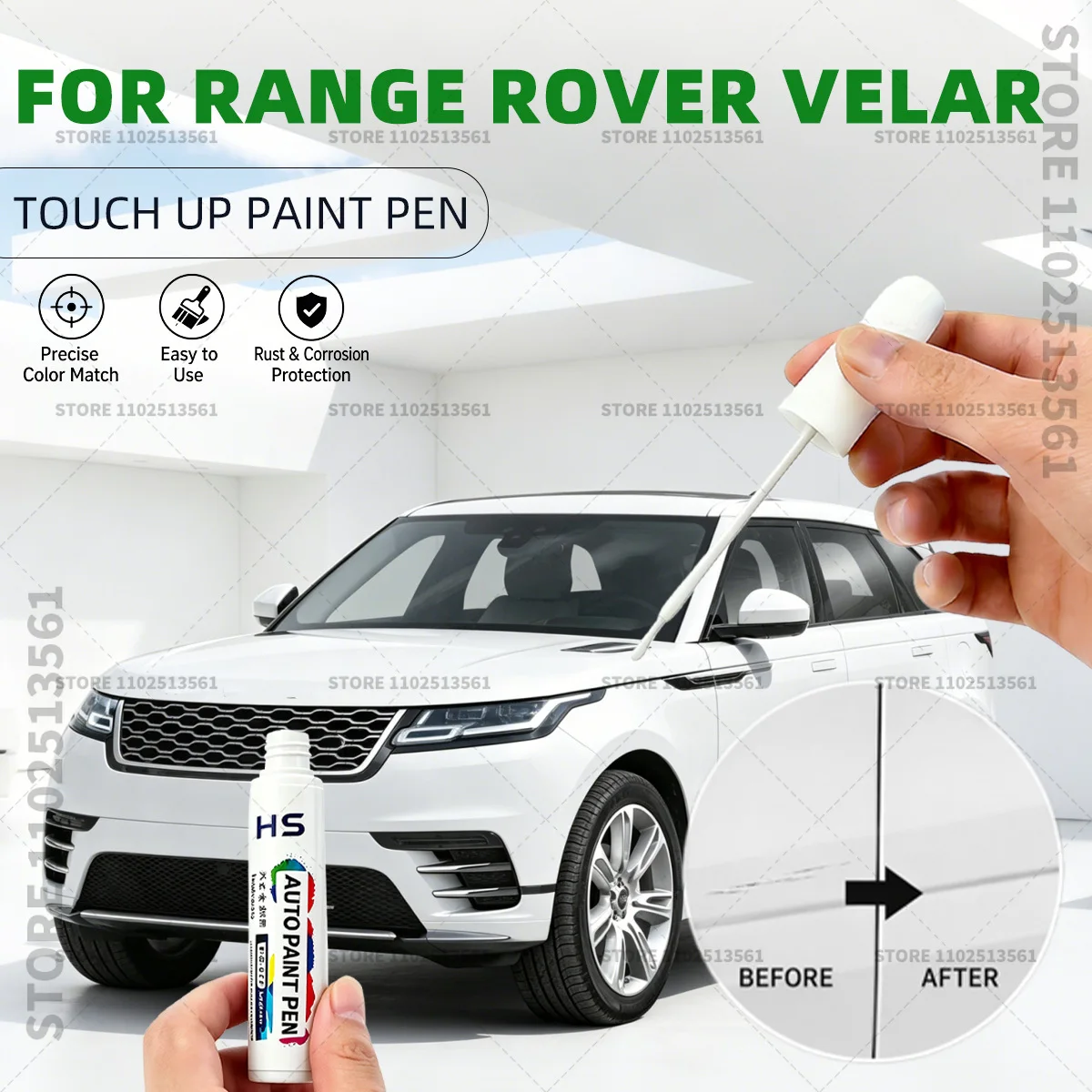 For 2017-2025 Range Rover Velar Car Paint Repair Pen Restores Original Factory Paint Finish Bronze Silver Grey White Grey Blue