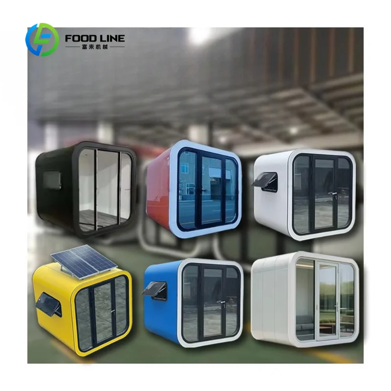 Customized Tiny 10ft Apple Cabin House for Office Colorful Mini Prefab Modular House Color Aluminium Capsule House