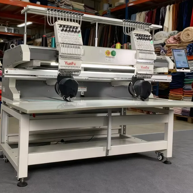 Wholesale Cap Shirts Logo Sewing Embroidery Machine 2 Head Dahao A15 PRO Computerized for Photo Embroidery Home Use New