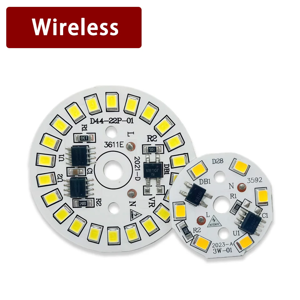 AC220V LED Circular Light Board 15W 12W 9W 7W 5W 3W SMD 2835 Aluminum Wick Bulb Ceiling Tube Light Maintenance Light Source