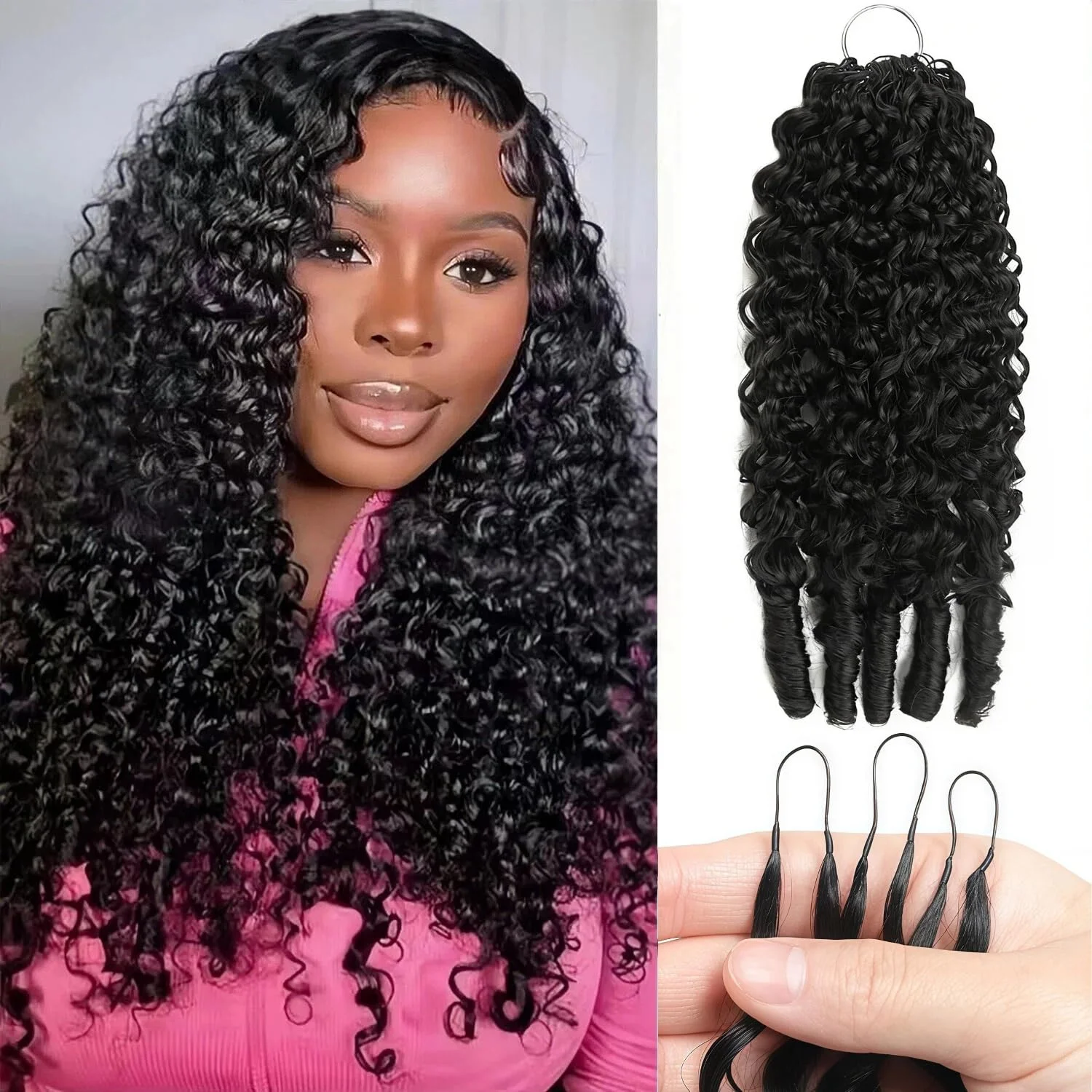 

100% натуральные человеческие волосы, бирманские кудрявые волосы для плетения крючком, для чернокожих женщин, невидимые, предварительно разделенные, без узлов, 250 г, для плетения косичек.