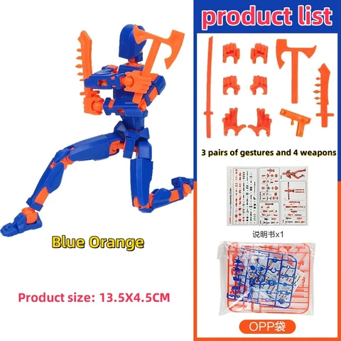 Многосочленённый подвижный робот-манекен, напечатанный на 3D-принтере, 13 фигурок, подвижный робот в полный рост, игры для родителей и детей топ 6 дэдпул sh figuarts - №1