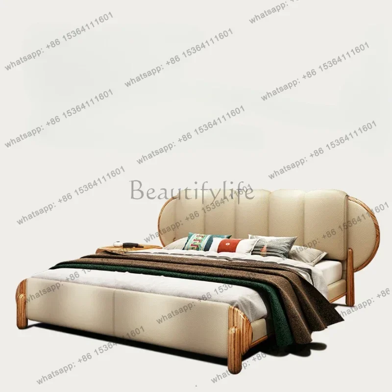 Luxury White Queen Bed Frames Aesthetic King Headboard Double Bed Frames Designer High End Meubles