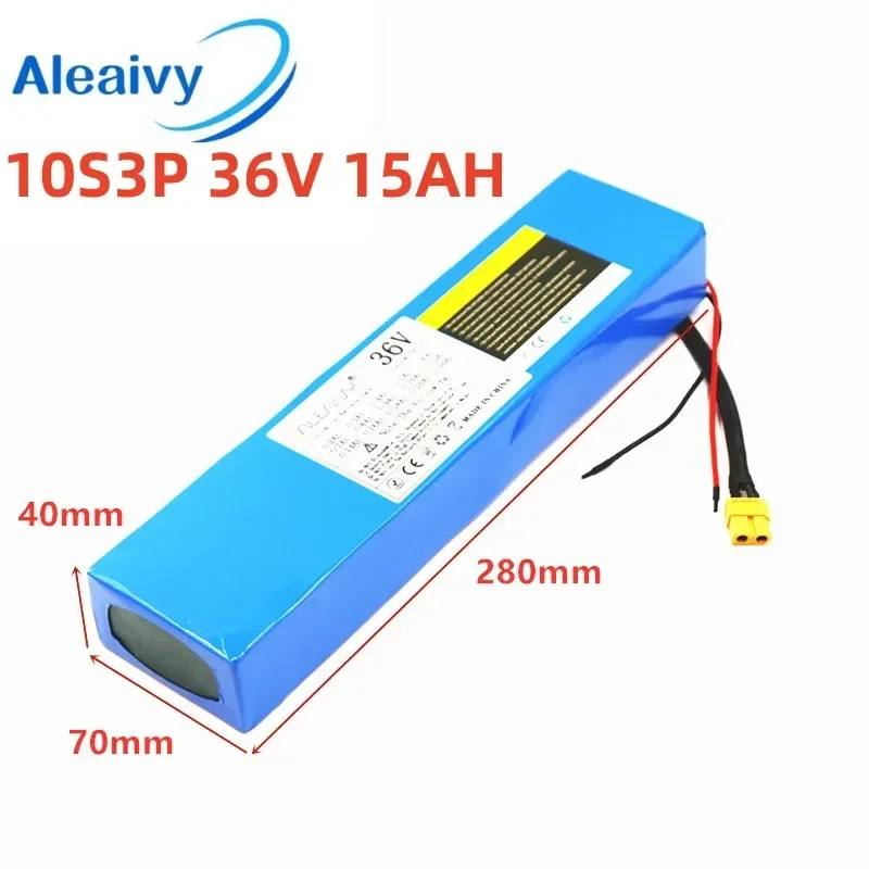 Original 36V 15Ah 10S3P 18650 Lithium Battery Pack With 20A BMS for 250w-750w  Motor