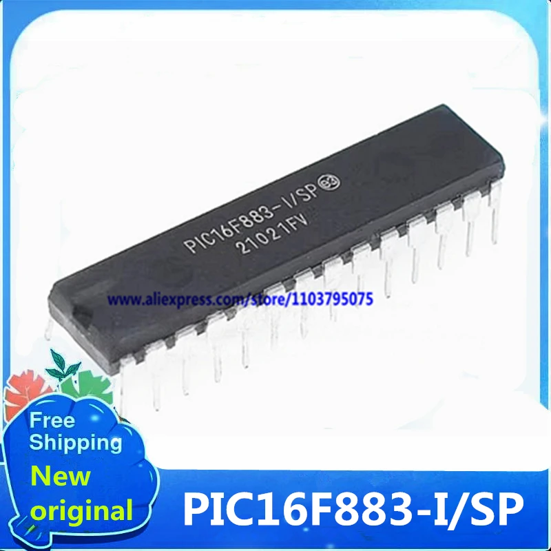 

Оригинальный 10 шт./лот PIC16F883-I/SP PIC16F883 DIP-28 100% новый и подлинный на складе