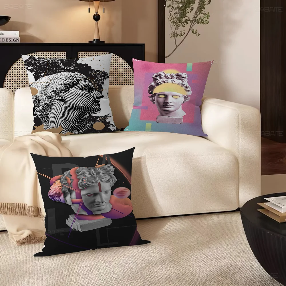 Statue David Graphic Designer Cushion Cover Pillowcase Upholstery Sofa Throw Pillow Home Decor Pillowcas