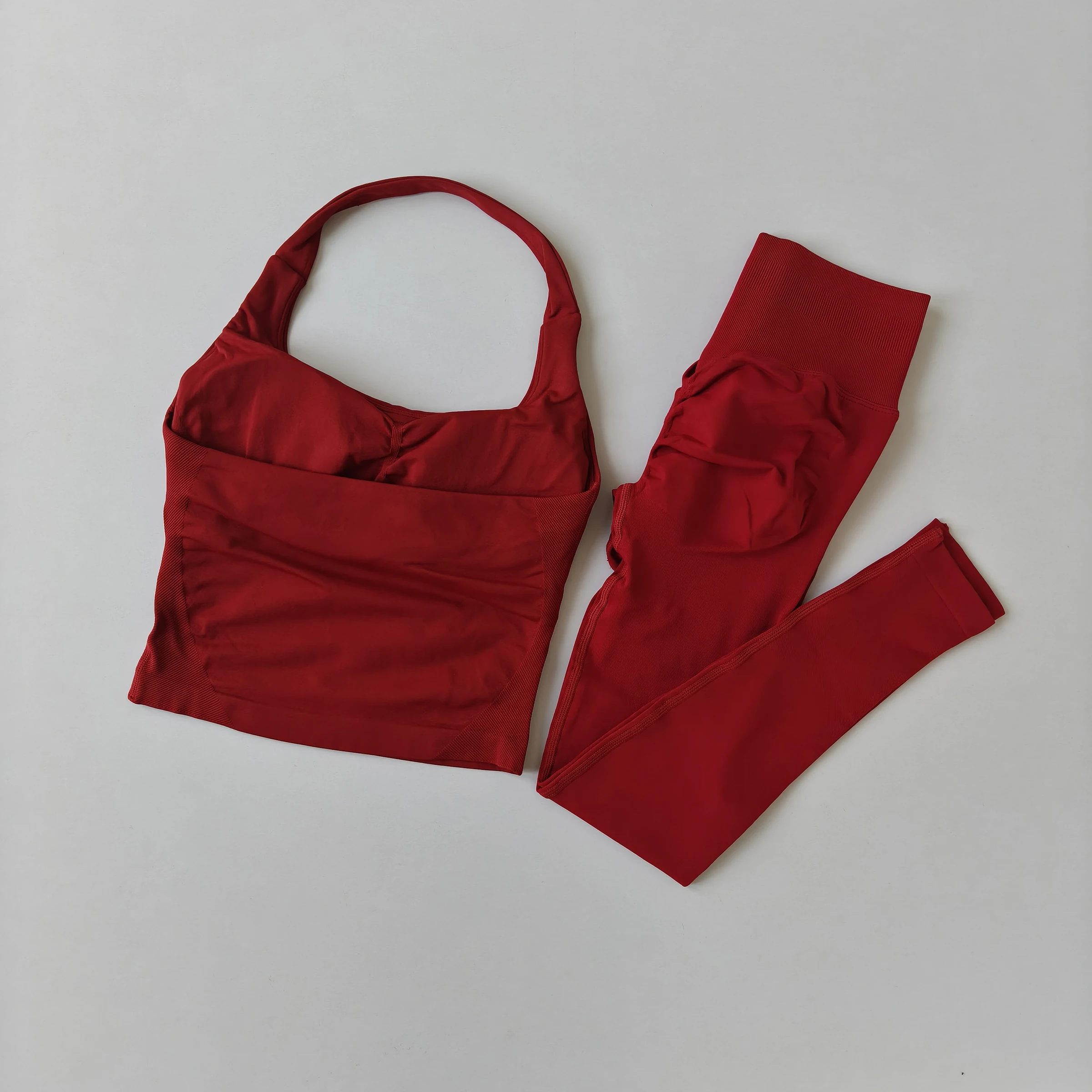Naadloze yogapak voor dames Hoge taille legging Pilates Set Schoonheid Terug Sportvest Hip Lift Fitness Gympak Trainingskleding