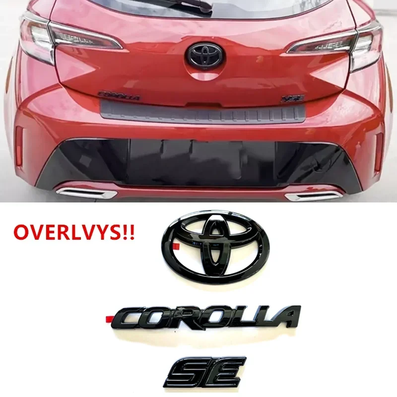 

Глянцевая черная эмблема ABS для автомобиля, подходит для Toyota COROLLA SEDAN SE LE 2020-2024, PT948, только для седанов, аксессуар для багажника.