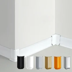 6pcs Adhesive Baseboard Corner Blocks Thickened Wall Base Corner Trim Floor Corner Edge Protector Skirting Household Decoration