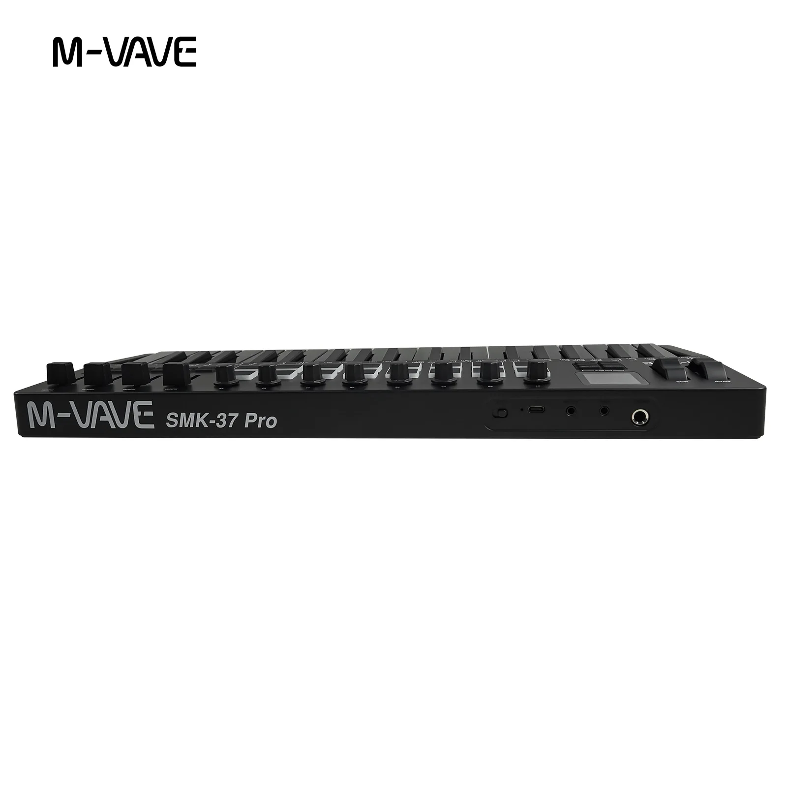 M-VAVE SMK-37 USB MIDI 컨트롤러 37키, 16개의 RGB 패드 및 8개의 노브 포함, 소프트웨어 작동 지원, Windows, Mac, iOS, Android 호환