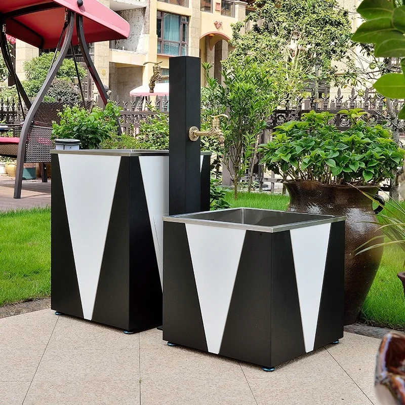 

304 stainless steel integrated mop pool sink courtyard outdoor wash basin