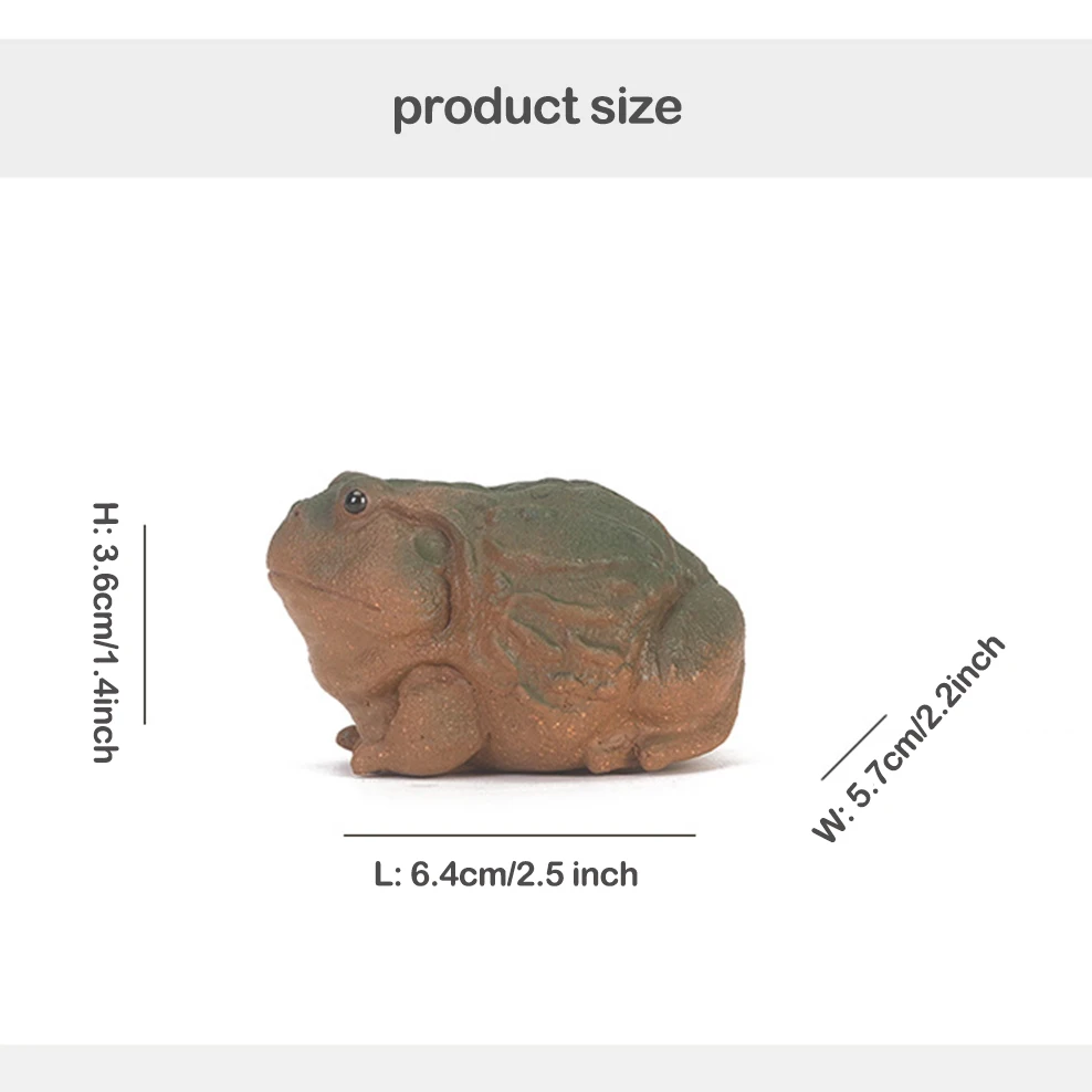 1pc, Yixing purple clay tea pet, Golden toad wealth tea play, Simulated toad tea tray decoration, Kung Fu tea set accessories