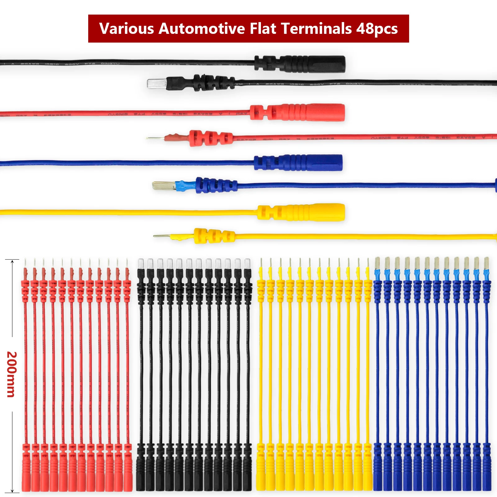 92Pcs Automotive Circuit Test Wire Kit, Car Terminal Removal Tool Set, Wire Connectors Adapter Cables, Vehicle Diagnostic Repair