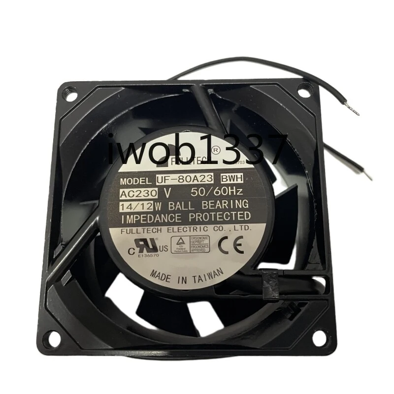 For UF-80A23 Ball Bearing Cooling for Fulltech 8038 AC230V 14/12W Cabinet Fan 2Lines