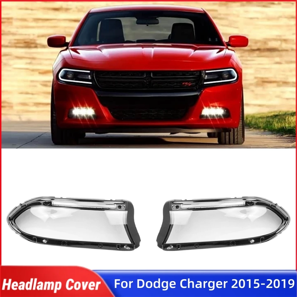 

For Dodge Charger 2015 2016 2017 2018 2019 Car Products Lights Lens Shell Headlamp Car Front Headlight Lens Cover Lights Shell