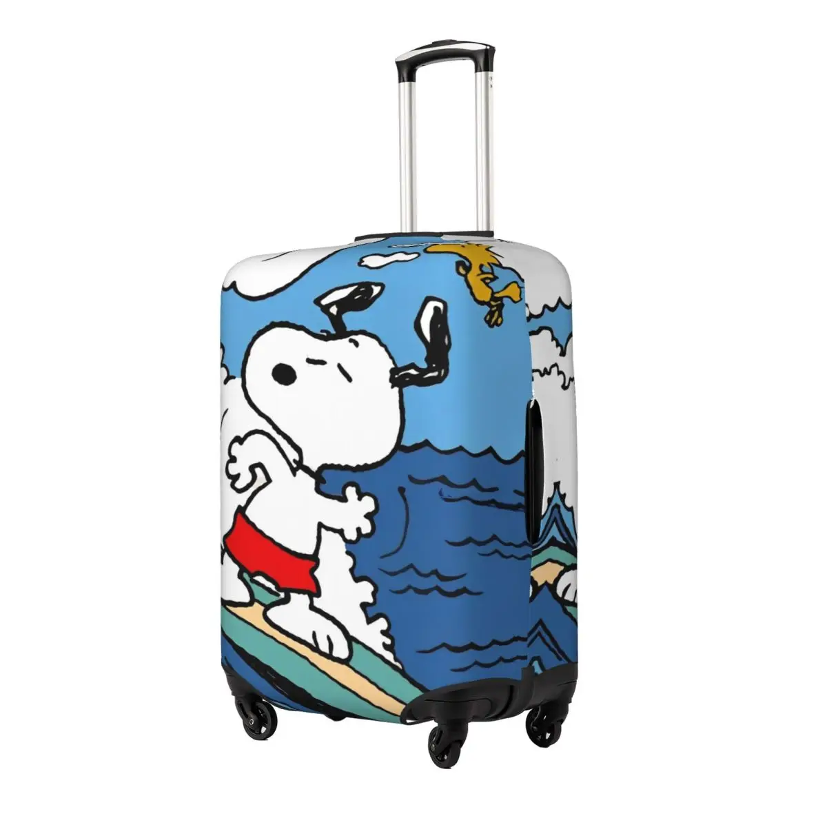 Snoopy Cartoon Peanuts Comic Travel Luggage Cover High Quality Suitcase Protector Washable Baggage Covers Fit 18-32 Inch Luggage