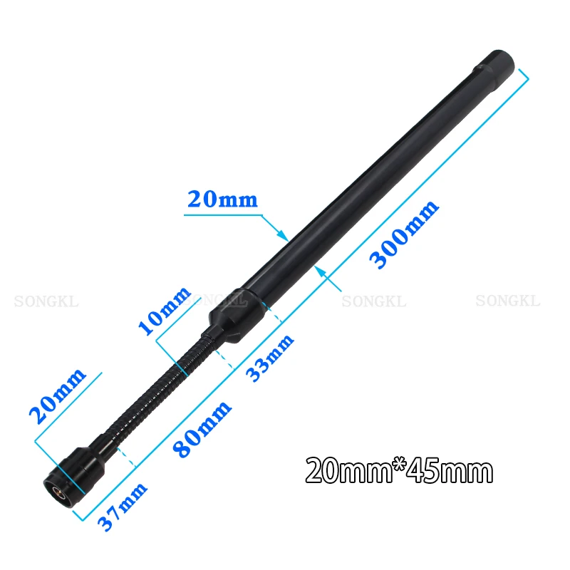 Imagem -06 - Omnidirectional de Alto Ganho Goosenneck Frp Mangueira Bending Estação Base Antena Impermeável Dupla Freqüência Bending 1.2g 1.4g 4glte 2.4 5.8g