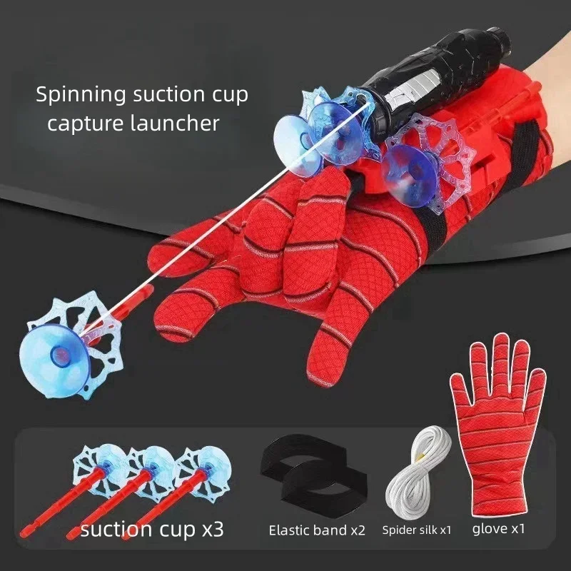 

Spider Skill Launcher Children's Toy Gun Black Technology Spinning Gloves Can Launch Soft Bullet Toy Become Super Skill Boy