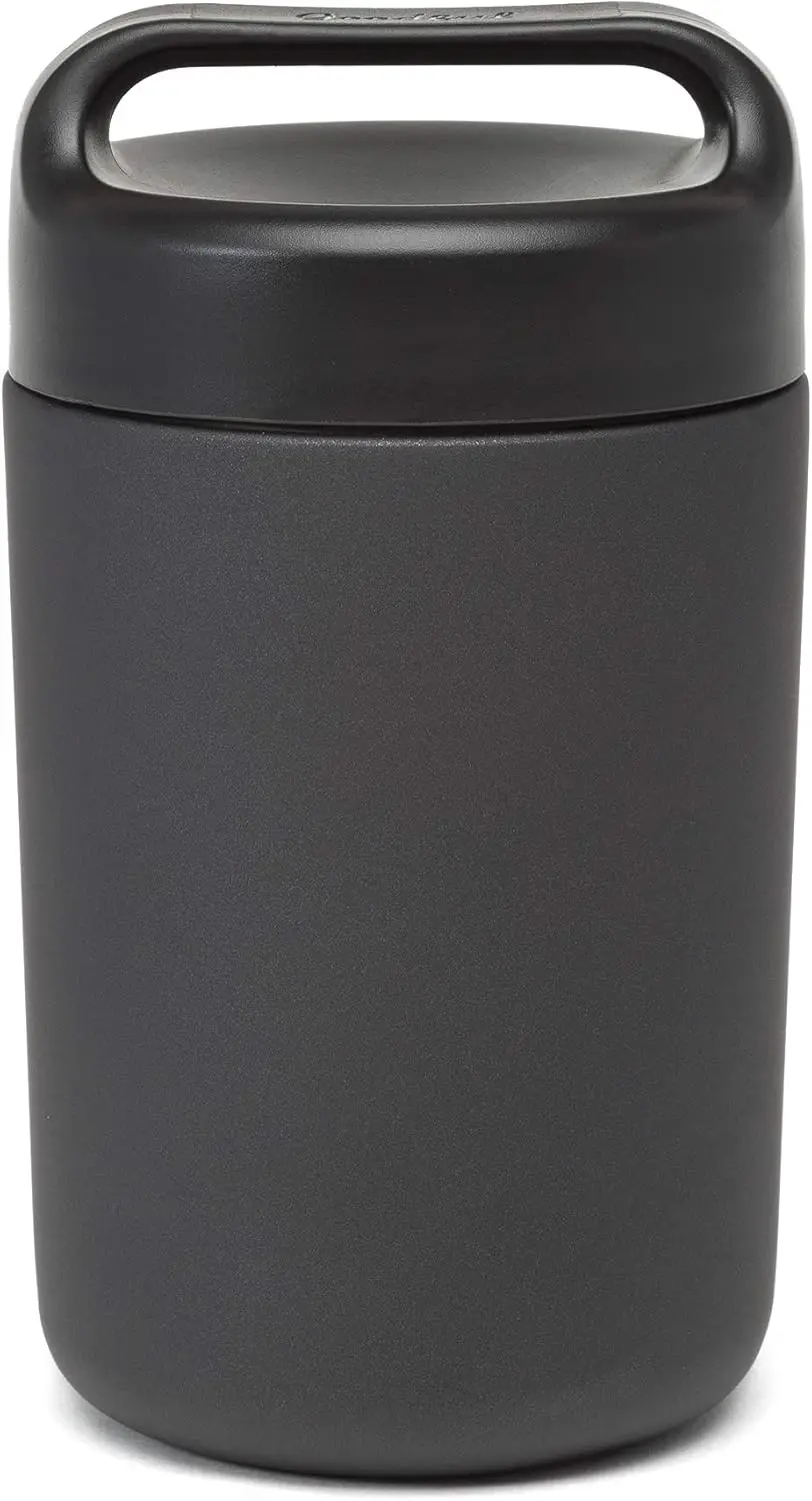 

Stainless Steel Insulated Food Jar, Double Wall Vacuum Sealed Container with Handle, 16-Ounce Gray