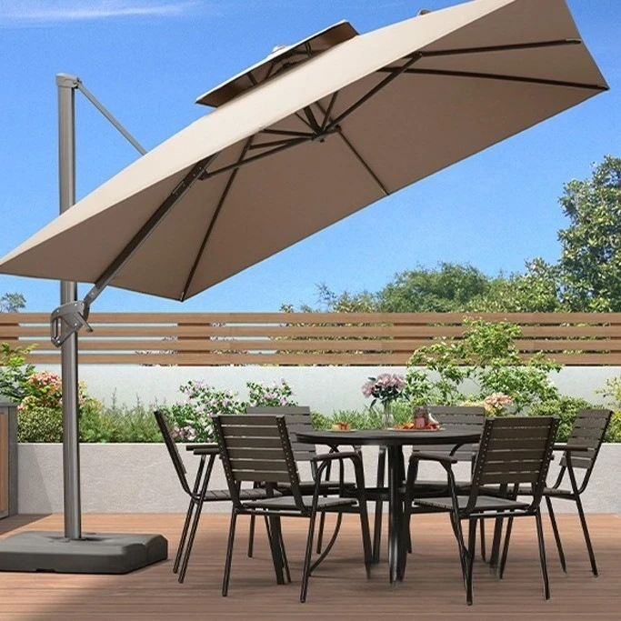 

Purple Leaf Outdoor Parasol Villa Roman Umbrella Outdoor Garden Sun Umbrella Courtyard Outdoor Terrace Shade