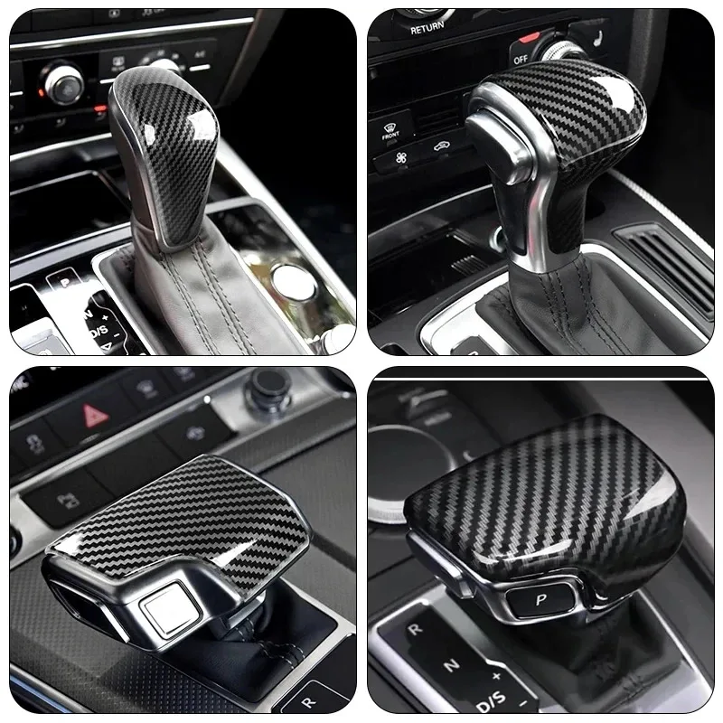 

Carbon Fiber Car Shift Lever Cover Sticker Decorative Accessories For Audi Sline A3 A4 A5 A6 A7 A8 Q3 Q5 Q7 A8L S6 S7 S3 Q2L Q5L