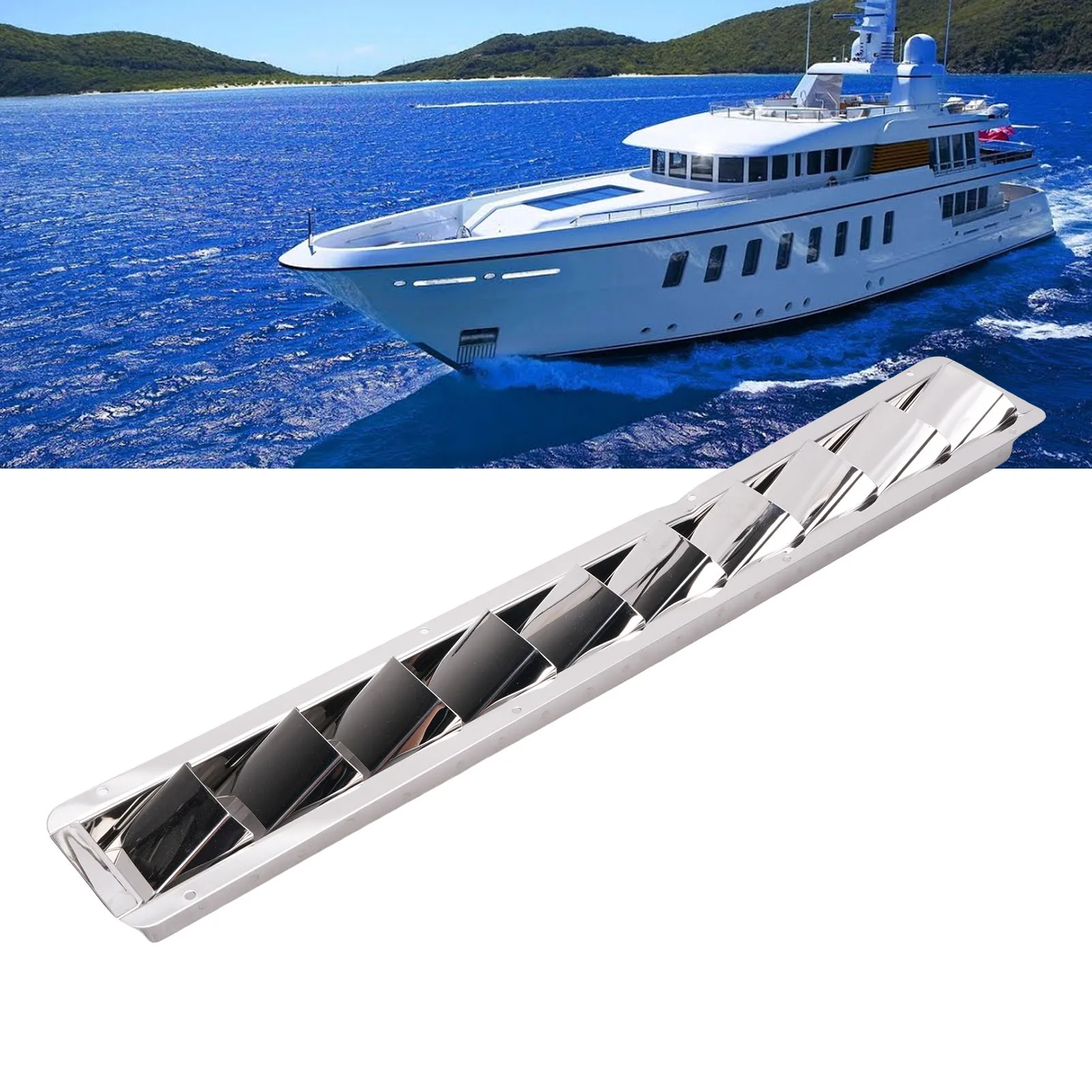10 Slots Boat Louvered Vent Easy To Install Mirror Polished Enduring Robust Stainless Steel Boat Louvered Vent for Ships Yacht