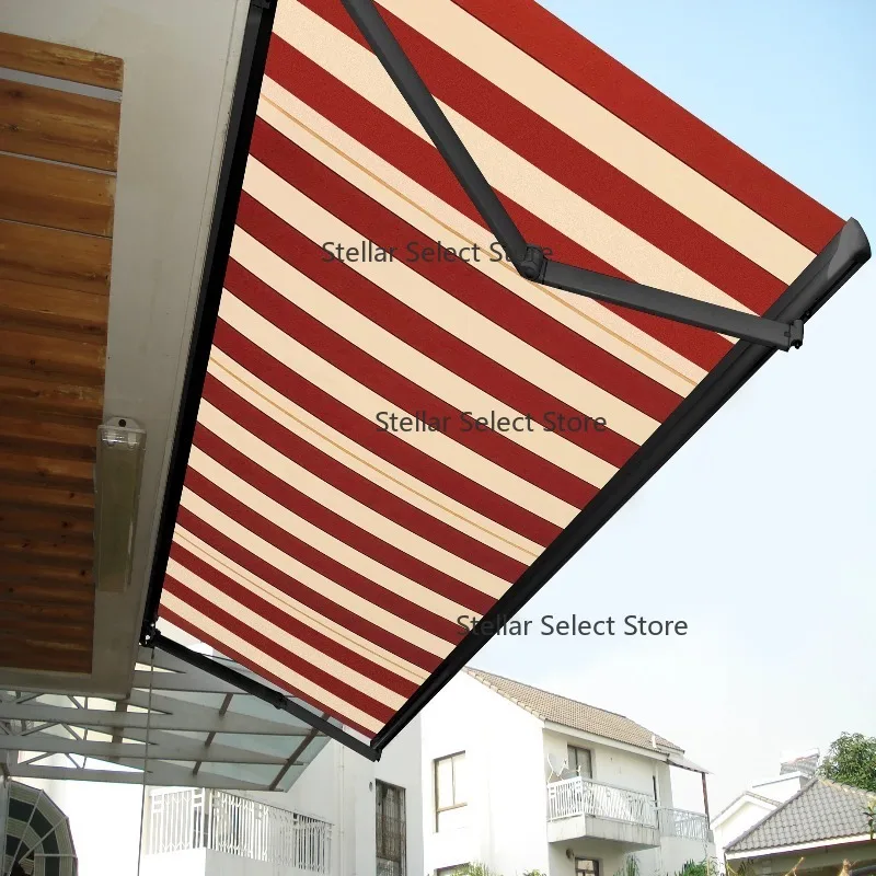 Custom Size Aluminium Alloy Outdoor Awning Waterproof Retractable Full Cassette Awnings Motorized Awning