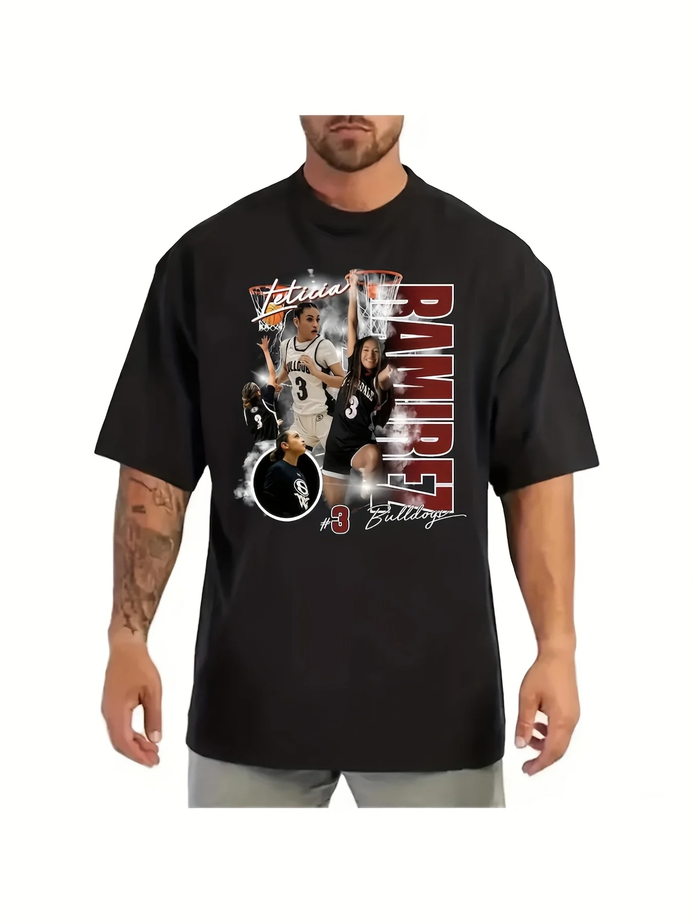 Letitia Ramirez 3 Bulldogs Player Action Unisex 100% T-Shirt for Men and Women, Soft, All Season Casual Streetwear Essential, All-Match All Season Style Wear & Perfect Gift