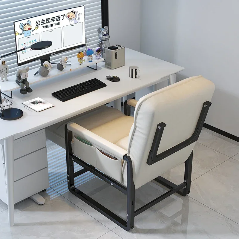 ZReclining Chair Office Lunch Break Folding Chair Computer Can Sit And Lie Down Dual-purpose Lazy Sofa With Backrest