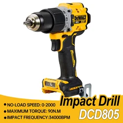 Dewalt 20V DCD805 Cordless Impact Drill Brushless Drill Impact Drill /Driver Kit Tool Only 1/2 in Rechargeable Power Tools