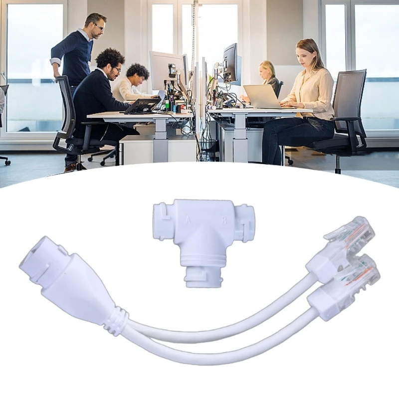 POE Splitters 1-To-2 Saving Networking Cable Three-way RJ45 Connectors For Security Camera Routers Security Camera