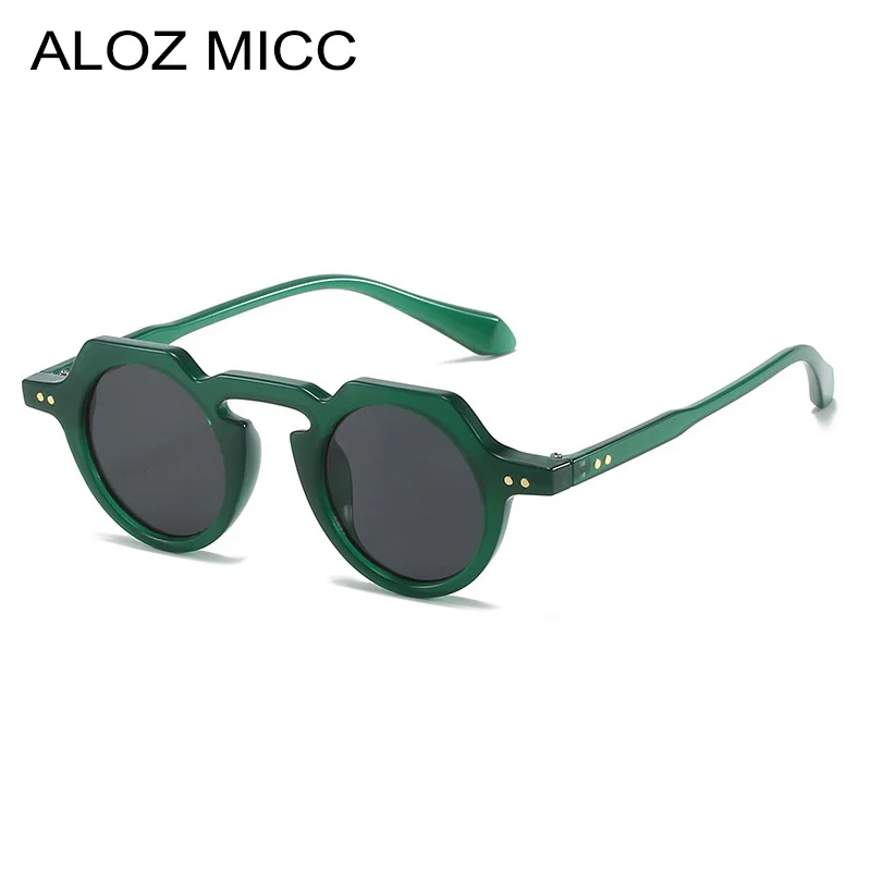 

Aloz micc ﻿ Fashion Square Sunglasses Women Men Retro Brand Designer Men Trending Green Sun Glasses Shades UV400