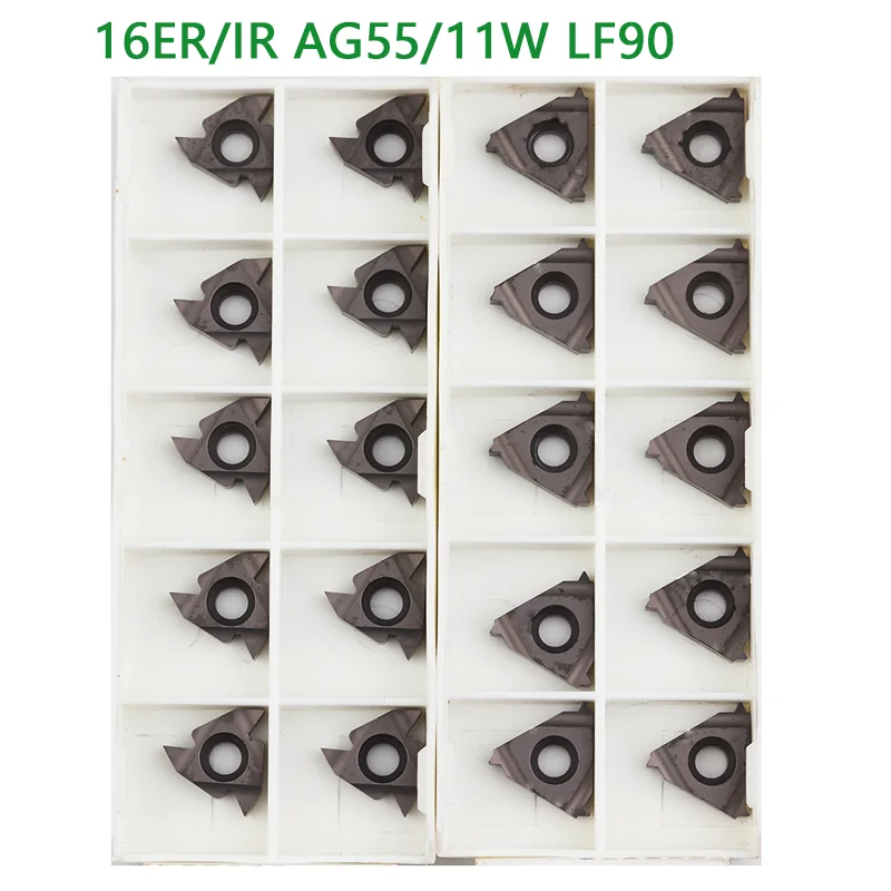 

10PCS 16IR 16ER AG55 AG60 1.5ISO 2.0ISO 11W 14W LF90 Cermet Inserts DESKAR CNC Lathe Machine Cutter Tools Thread Turning Tool